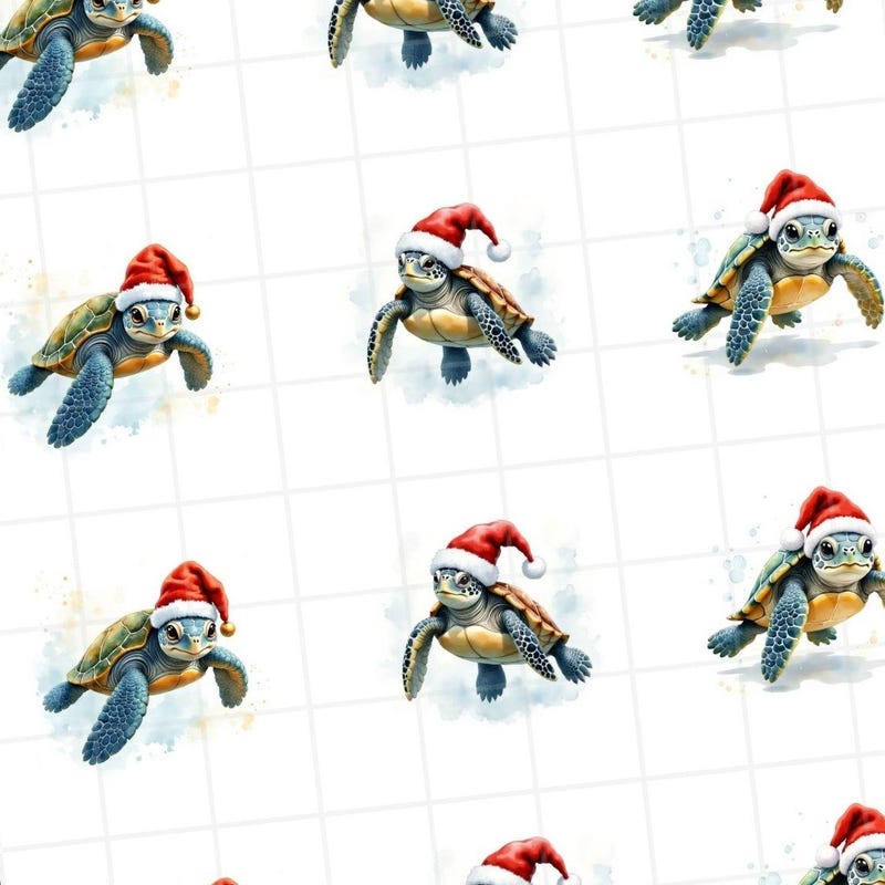 Christmas Turtle Rice Paper - Etsy