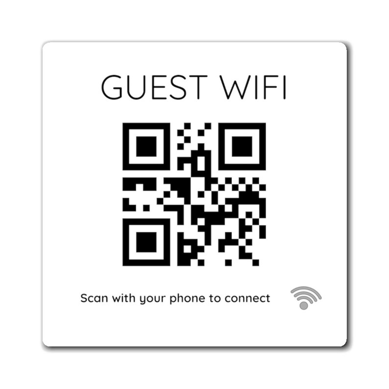 Wifi QR Code Guest QR Code Password for Etsy