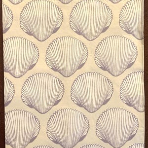 Decoupage Napkins, Clam Shell Napkins, Set of 2 Dinner Size, #230 Blue Clamshell Beach Coastal Craft Paper Napkins Ocean Theme
