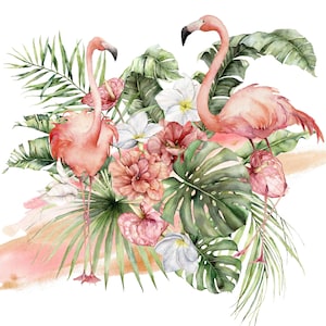 Decoupage Napkins, Flamingo Napkins, Set of 2 Cocktail Size, #0223 Pink Flamingo Paradise Ocean Life Beach Coastal Theme Craft Paper Napkins