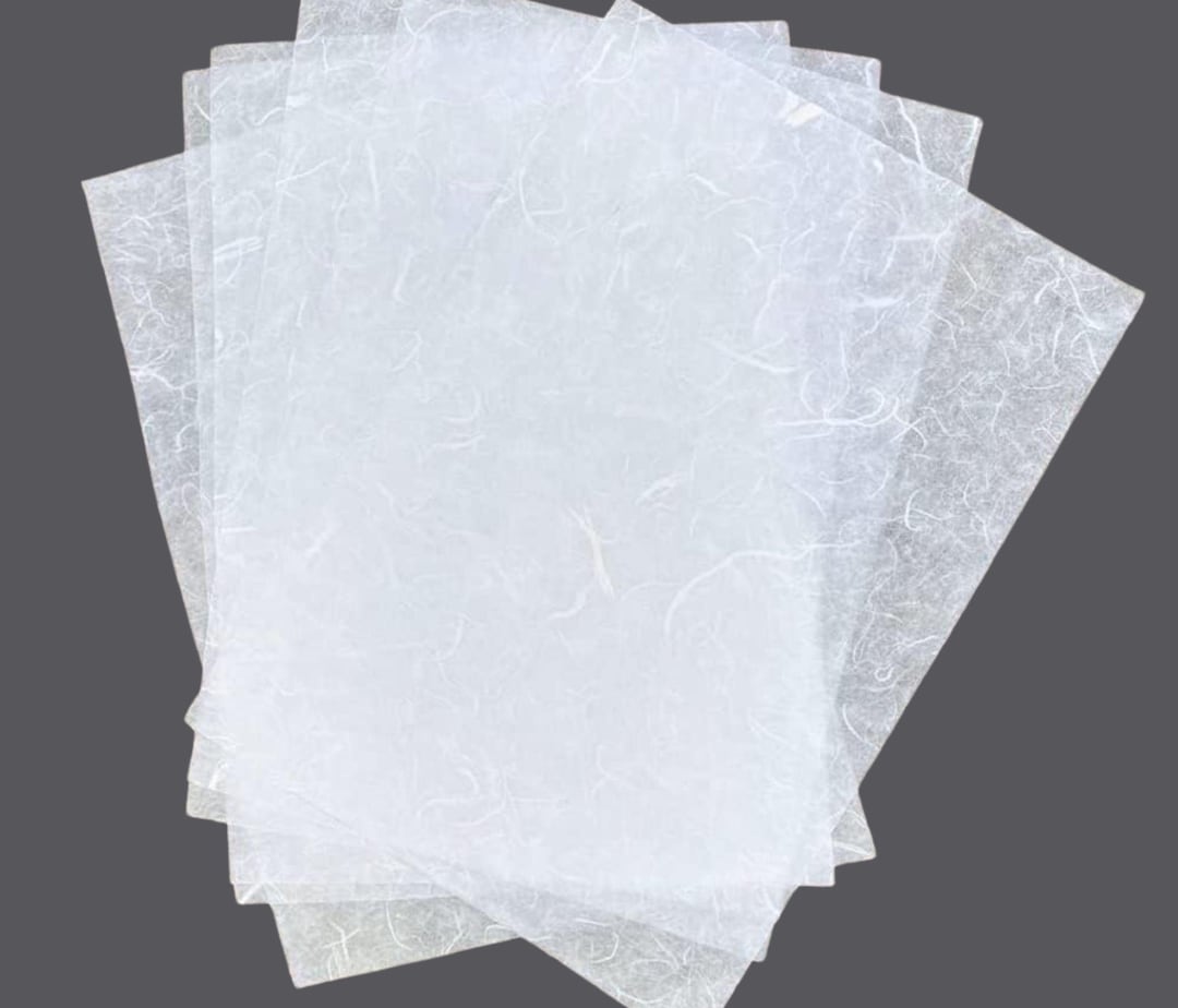 Blank Natural Fiber A4 White Rice Paper for Decoupage Crafts, White ...