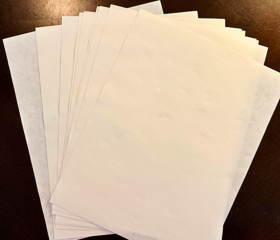 Blank 8.5" x 11" Paper Size Natural Fiber Rice Paper Mulberry Paper for Decoupage Crafts, High Quality Uniform Fiber, Printable, 5/10 Sheets