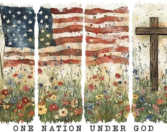 Patriotic Rice Paper A4 Size Ocean Nation Under God, High Quality Rice Paper, Printed in Italy