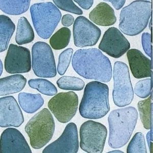Decoupage Napkins, Blue Green Sea glass Napkins, Set of 2 Dinner Size, #427 Coastal Beach theme craft paper napkin