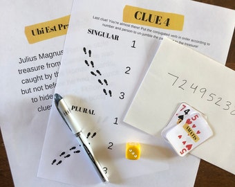 Latin Verb Treasure Hunt Activity Language Game Printable