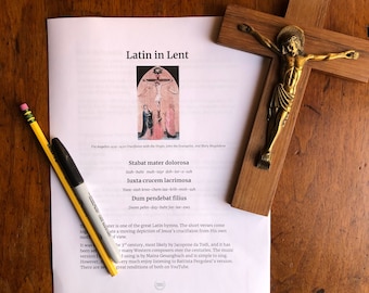 Lenten Latin Catholic Printable Language Activity