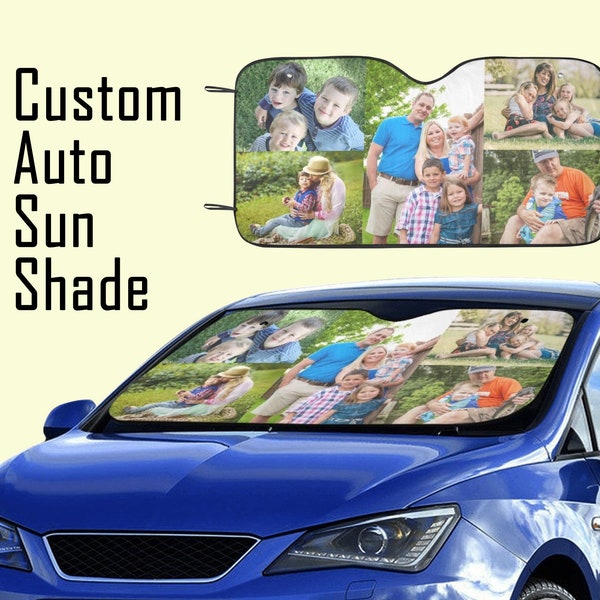 Personalized Photo Auto Sun Shade,Custom Faces Auto Sunshade,Car Windshield, Sun Shade For Car,Auto Sun Shade for Car,Family Gift for Dad