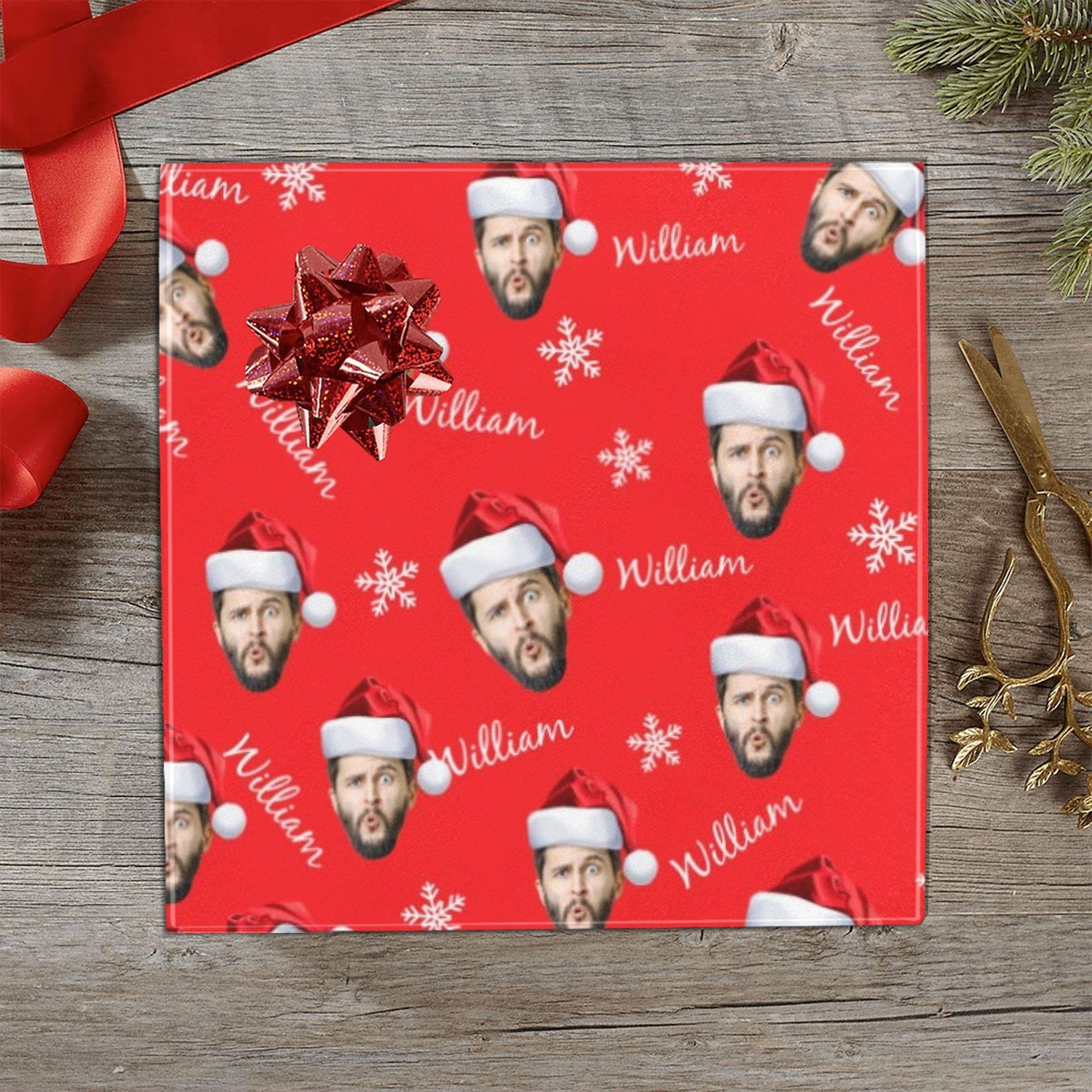 Personalized Name Wrapping Paper From Santa, Santa Claus Gift Wrap  Personalized Christmas Gift Wrap, Gift Wrap Sheets Holiday Wrapping Paper -   Denmark