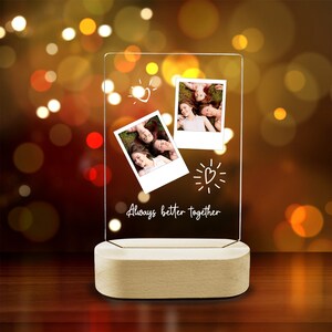 Custom Photo Collage LED Light, Best Friends, Personalized Home Decor ...