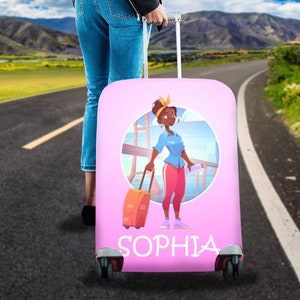Personalized NameLuggage Cover, Custom Suitcase Cover for Girls,Faces Suitcase Covers,Luggage Wrap,Picture Travel Bag Covers,vacation Gift