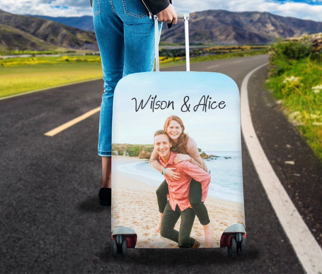 Cusom Photo Luggage Cover Travel Luggage Cover Personalize Face