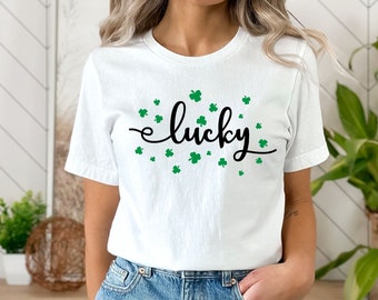 Womens St Patricks day shirt - Womens st Pattys day shirt-St Pattys day women - St Pattys day outfit- lucky shirt -shamrock shirt- st paddys