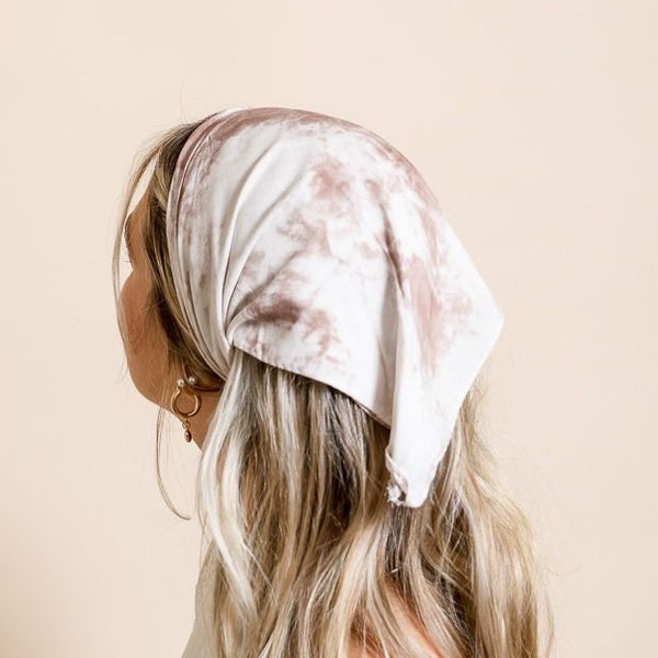 Triangle Head Scarf, Wrap Elastic Headband, Hair Bandana, Kercheif, Hair Scarf, Tie Die Scarf, Tie Dye, Headband