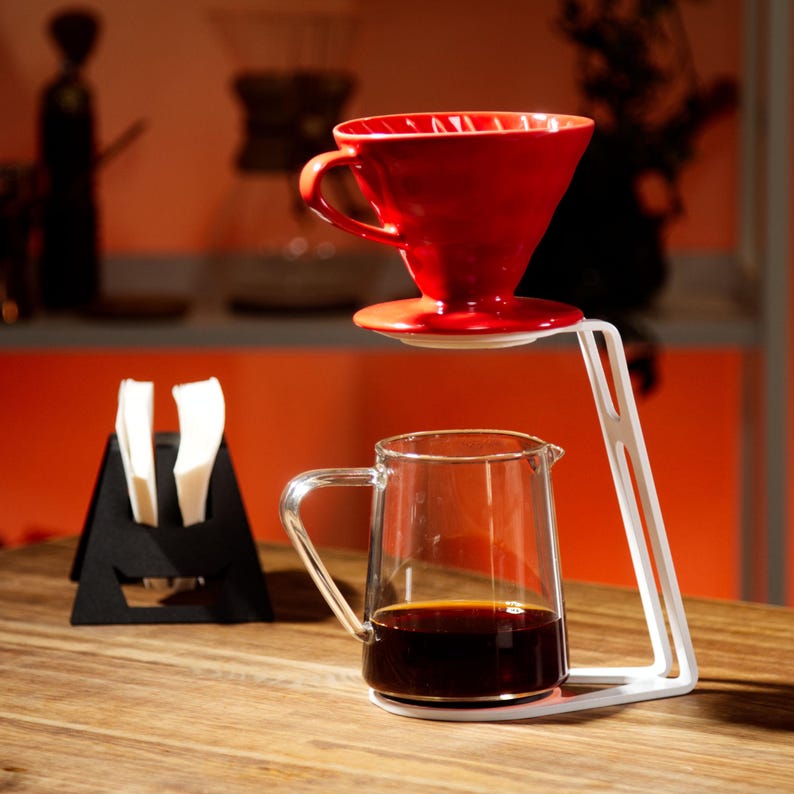 Pour Over Coffee Stand white - Etsy