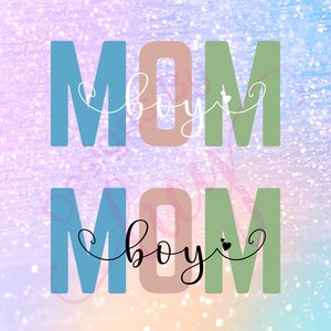2 ontwerpen PNG-bundel Boy Mom, Moederdag
