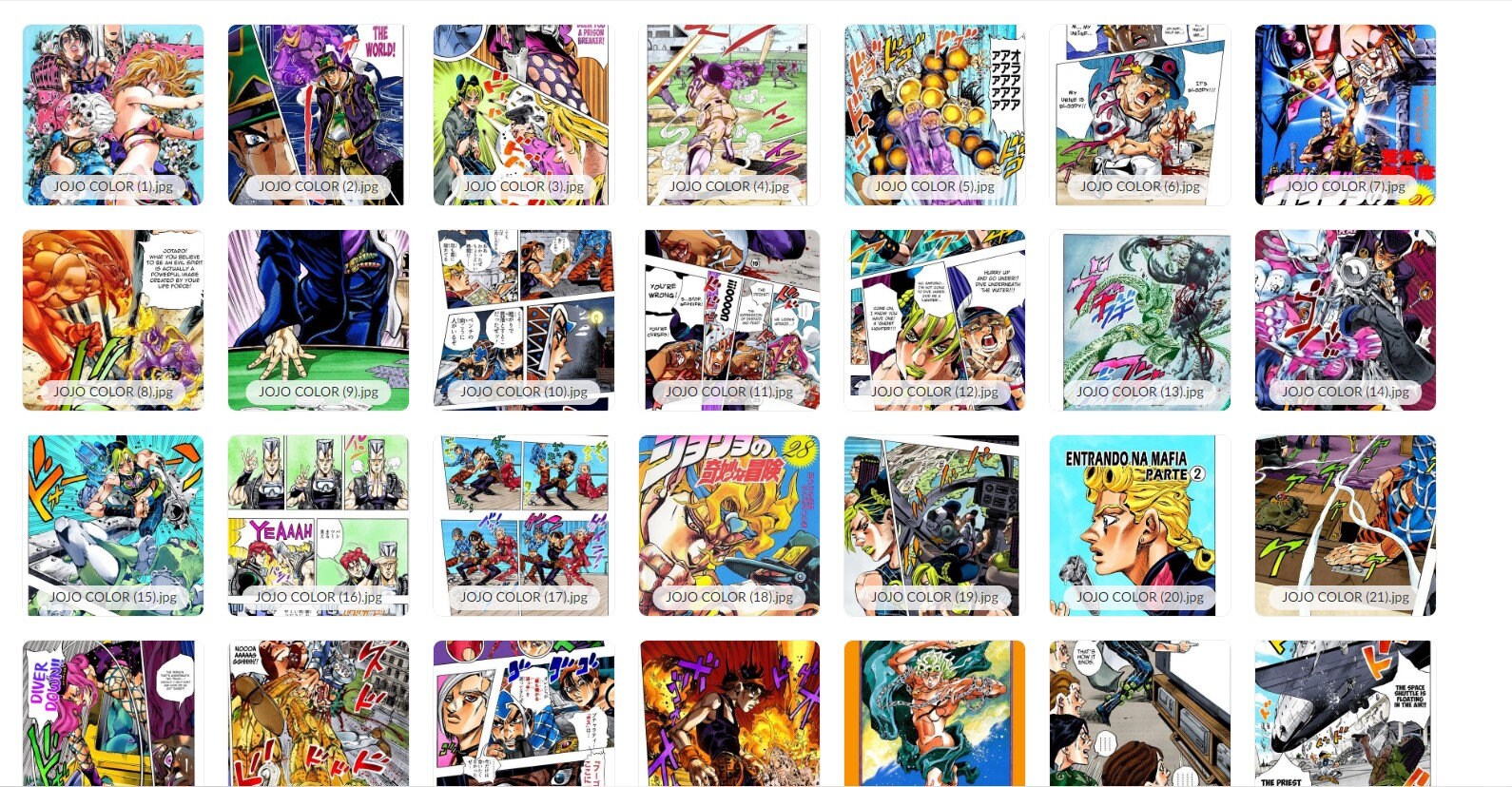 Jojo COLOR Manga Panels Wall Collage Kit Manga Wall Poster Etsy Hong Kong