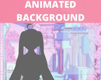 Animated Stream Background | VTuber - Cute - Pastel - Pink - Anime - Just Chatting | Twitch - Youtube | INSTANT DOWNLOAD
