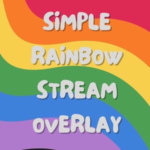 PRIDE MONTH OVERLAY | Simple, Rainbow, lgbt, Love, Animated Stream Screens, Panels, Starting Soon, brb, Offline | Instant Digital Download