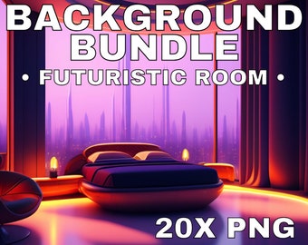 20x BACKGROUNDS FUTURISTIC ROOM  | Cyberpunk Vtuber Bedroom,  Apartment, Wallpaper, Backdrop , Neon, Cyber, Anime | Digital Download