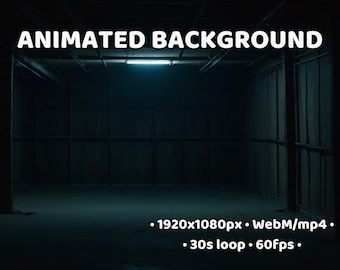 ANIMATED STREAM BACKGROUND | Dark Abandoned Basement Halloween Fantasy Horror Creepy Mysterious Ambience Seamless Loop Background