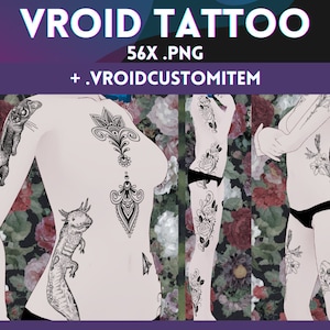 VROID TATTOO PACK | Textures for VRoid Studio | Instant Download