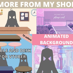 Simple VTuber Background desk Day Night Pastel Twitch Youtube INSTANT DOWNLOAD image 4