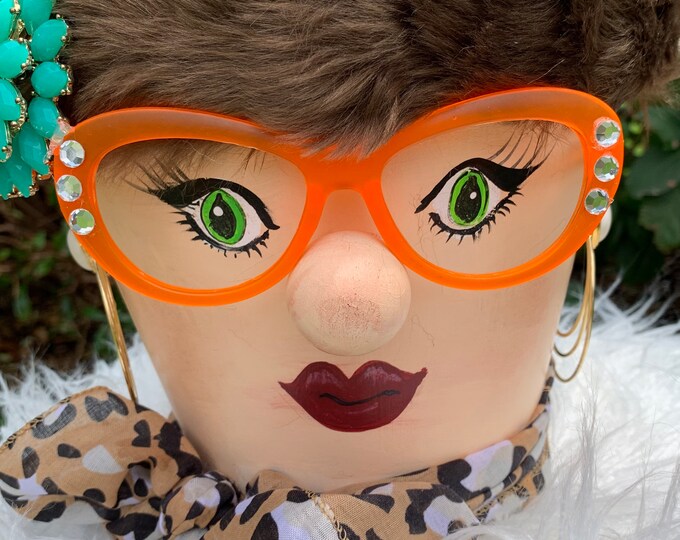 Whimsical One of A Kind Flower Pot. Head Planter People Pot Etsy