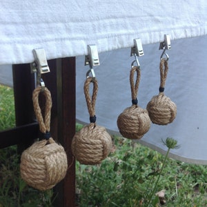 Décoration extérieure porte-nappe poids rideau de douche fait main nœud nautique maritime cadeau Monkey Fist Veranda