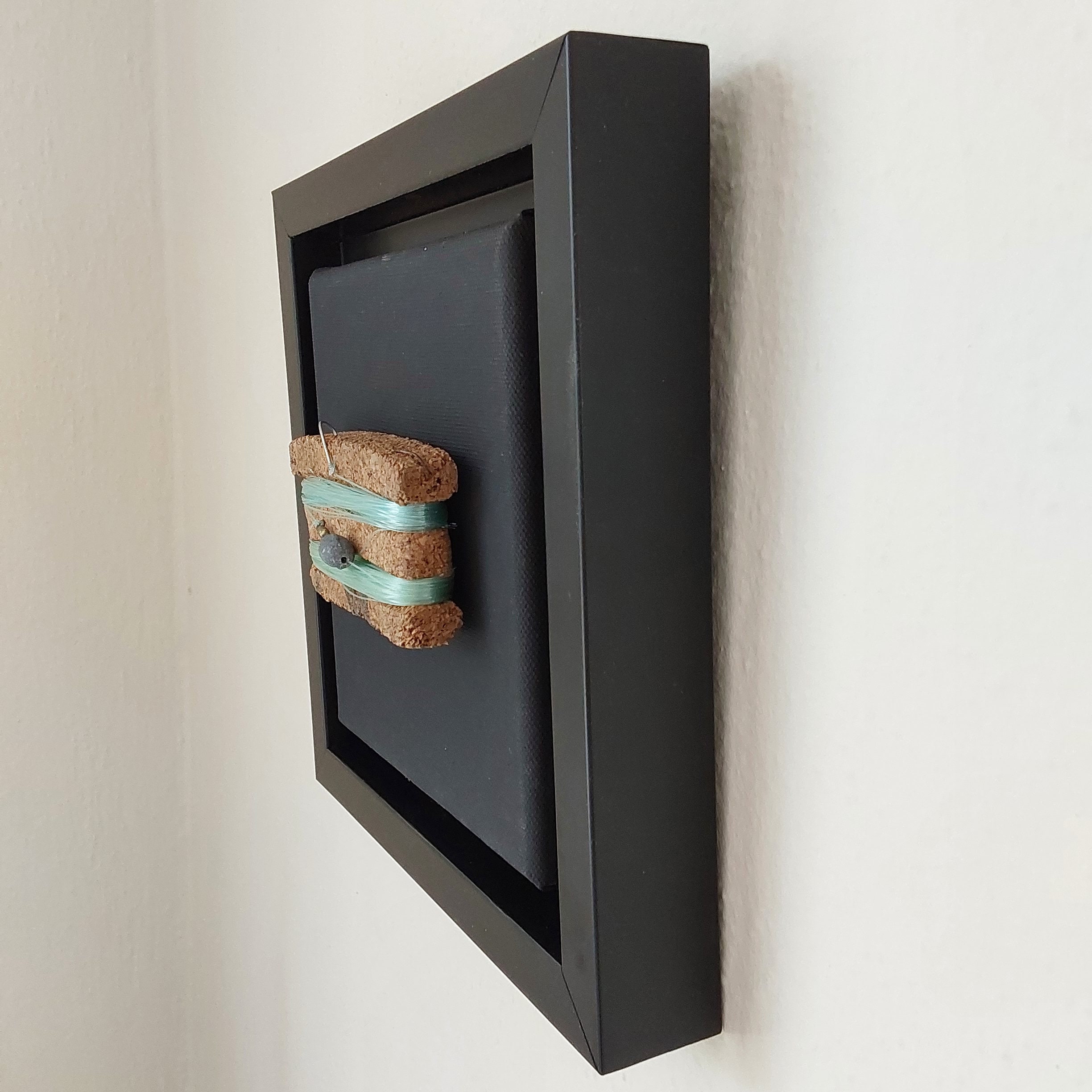 Angler Gift Cork Fishing Line With Lead and Hook in Wooden Etsy