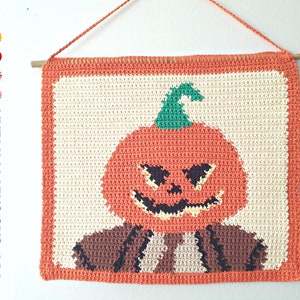 Pumpkin Dwight Wall Hanging Crochet Tapestry PDF CROCHET PATTERN image 8