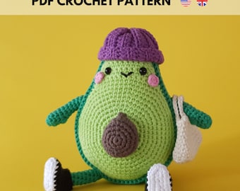 Juancito the Avocado Guy - Amigurumi - PDF CROCHET PATTERN