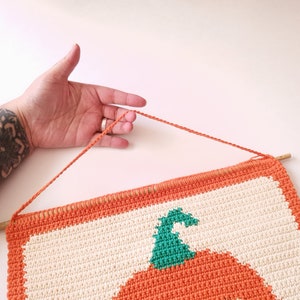 Pumpkin Dwight Wall Hanging Crochet Tapestry PDF CROCHET PATTERN image 5