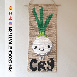 Threatening Onion Wall Hanging - Crochet Tapestry - PDF CROCHET PATTERN