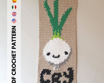 Threatening Onion Wall Hanging - Crochet Tapestry - PDF CROCHET PATTERN