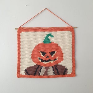 Pumpkin Dwight Wall Hanging Crochet Tapestry PDF CROCHET PATTERN image 6