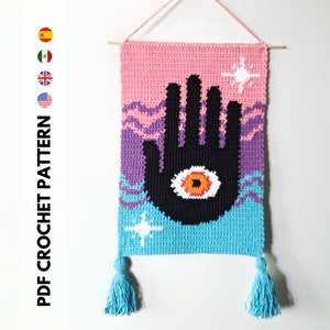 Third Eye Wall Hanging - Crochet Tapestry - PDF CROCHET PATTERN