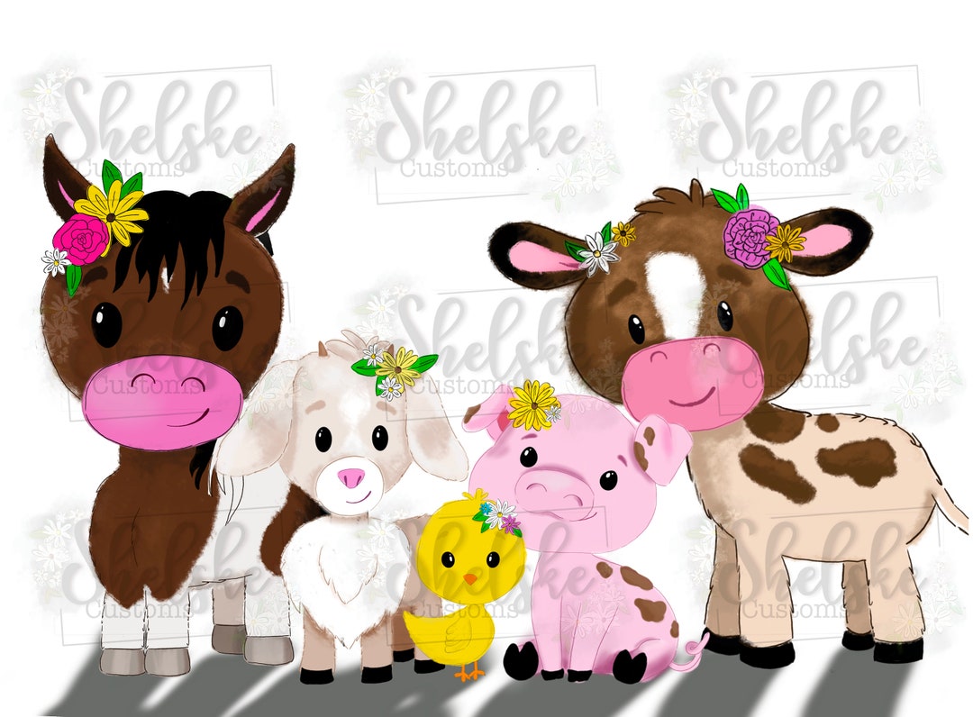 Cute Baby Barn Animal Digital Download Png - Etsy