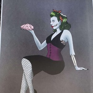Zombie Pinup Print - 11&quot; x 17&quot;