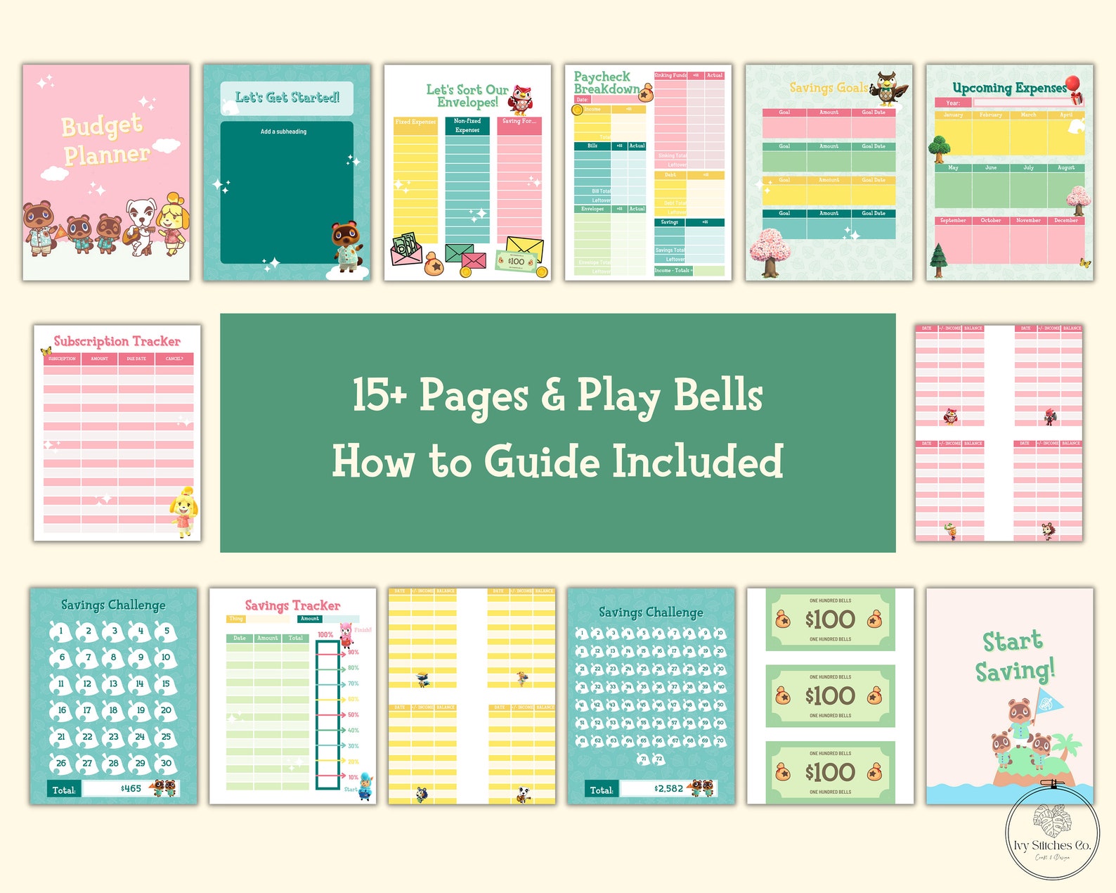 Animal Crossing Budget Template Printable, Paycheck Budget Printable