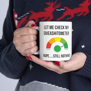 Let Me Check My giveashitometer Funny Novelty Office Mug & Coaster Joke Birthday Office Gift Set