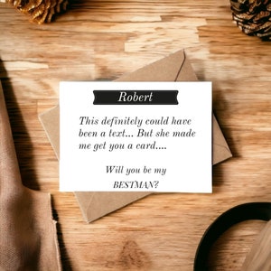Carte de proposition personnalisée Best Man Serez-vous mon meilleur homme aurait pu être une carte de boisson Cartes de proposition parfaites pour le mariage Groomsman -Bride