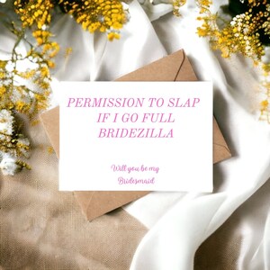 Will You Be My Bridesmaid Postkarte & Umschlag | Trauzeugin | Blumenmädchen | Brautjungfern Geschenk | Hochzeit Vorschlag Karte | Dusche