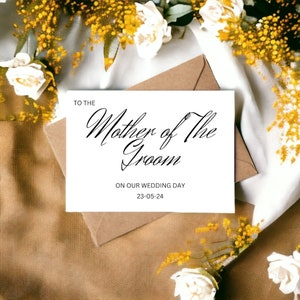 An die Mutter - Vater der Braut / des Bräutigams, Vater der Braut / des Bräutigams Hochzeitstag Karte - Personalisierte Hochzeitskarten für Ihren besonderen Tag-