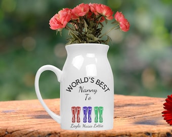 Personalised Mother's Day Jug - Mother's Day Vase - Mother's Day Gift - Nan Gifts - Mum Gift - Gifts for Mum - Gardening Gifts - Flower Vase