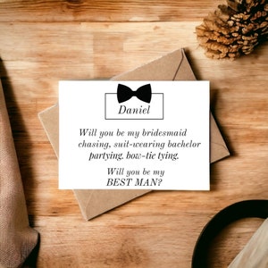 Carte de proposition personnalisée Best Man Will You Be My BestMan aurait pu être une carte de boisson parfaite - Carte souvenir drôle - Cartes Groomsman.