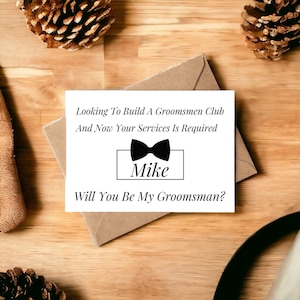 Carte de proposition de garçon d'honneur personnalisée Will You Be My BestMan Could Have Been A Drink Card Cartes de proposition parfaites pour le mariage Groomsman -