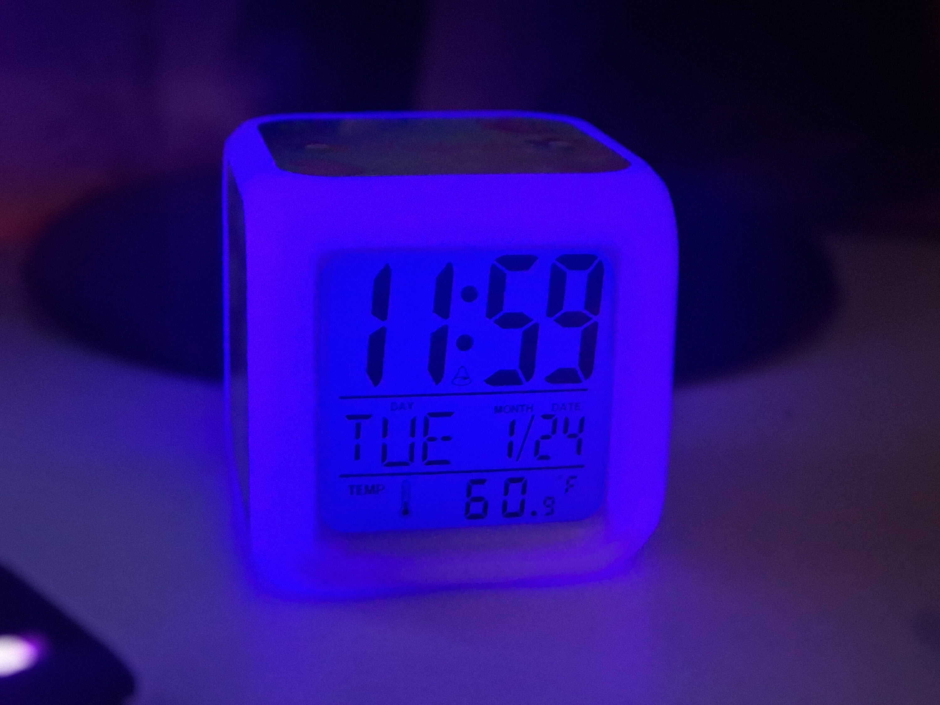 Digital Alarm Clock Colour Change With Personalised Photos Kids Adults