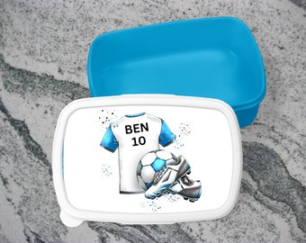 Lonchera personalizada con camiseta de fútbol: lonchera personalizada con 7 opciones de color, perfecta para los días libres