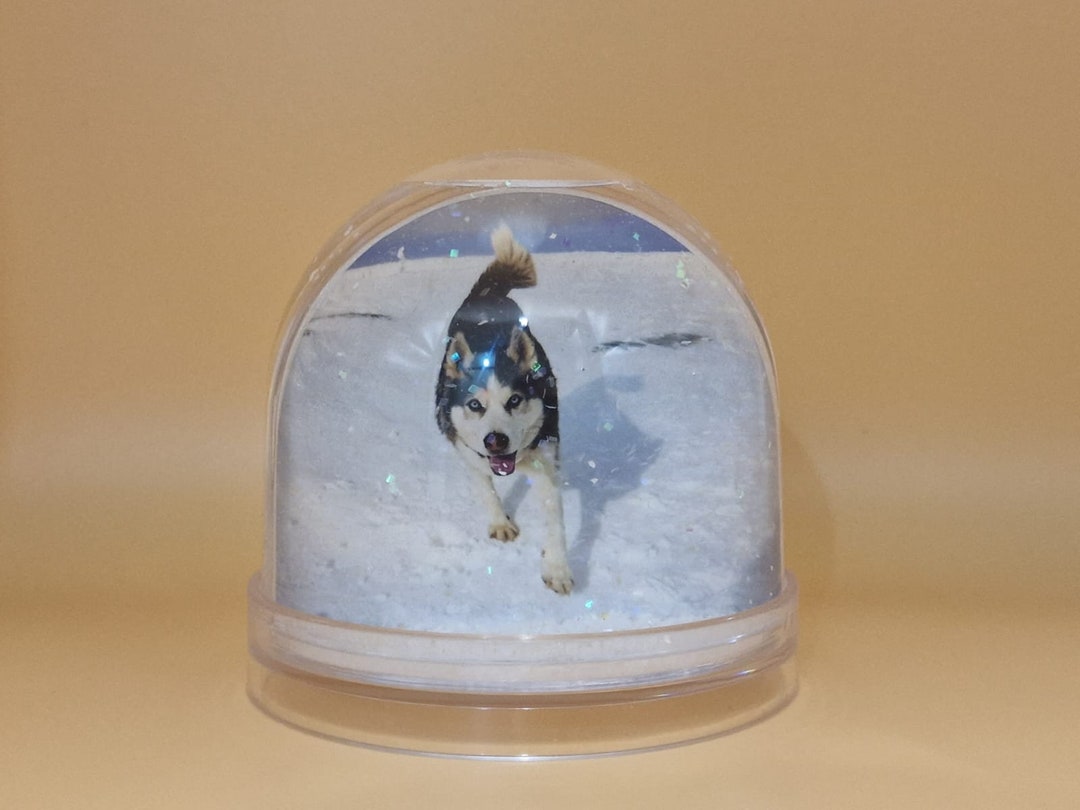Personalised Snow Globe Glitter Photograph Frame, Family, New Baby