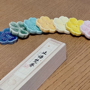 Cherry Blossom Incense Stick Holder - [Buy 2 get 1 Free] - Hand Painted on Waxy Ceramic - Home decor- Peaceful and Quite- Wall cabinet art